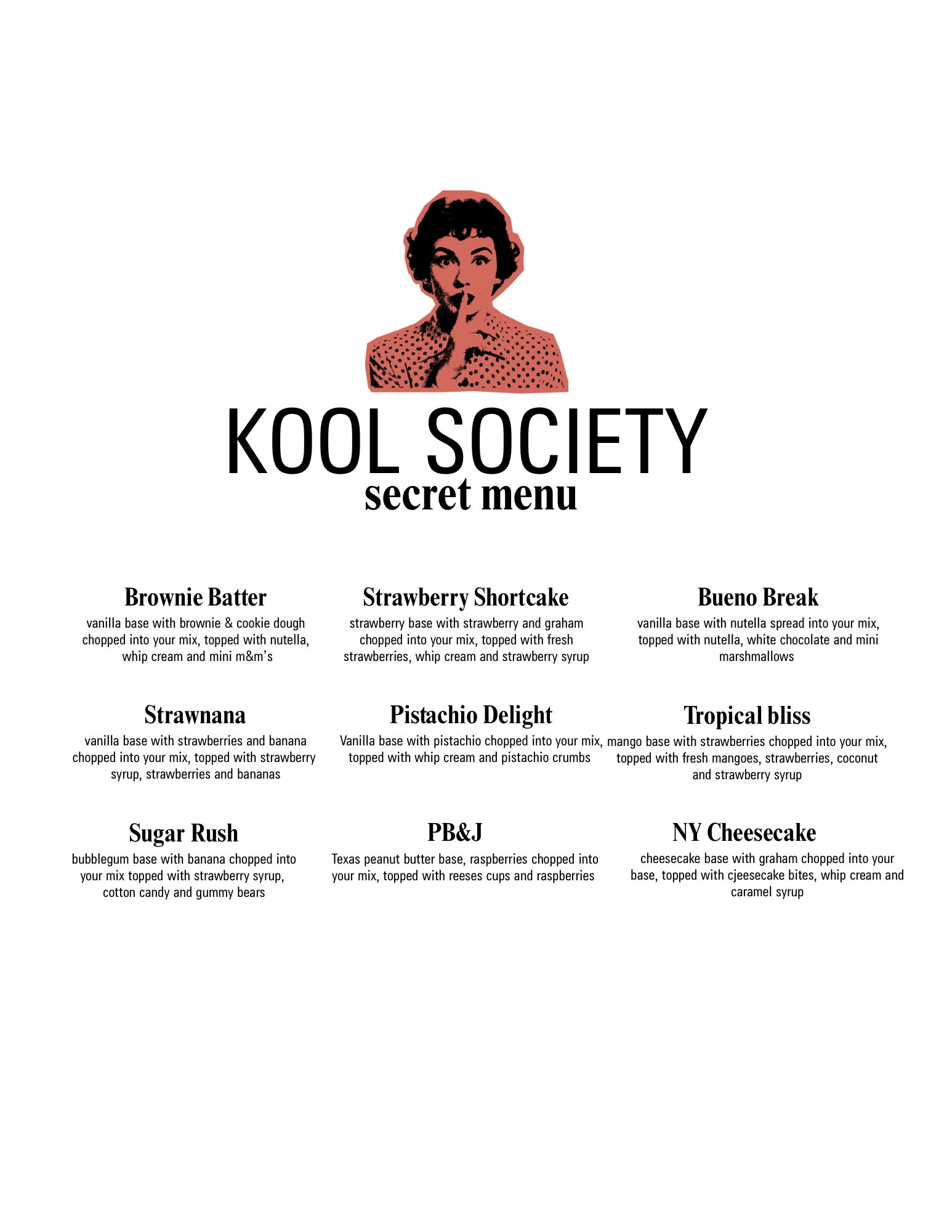 Kool Society secret menu